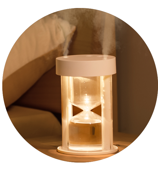 KC Certificate Mini Humidifier 360ML Ultra-Quiet Personal Desktop USB Humidifiers With 7 Colors Lights for Home Baby Bedroom