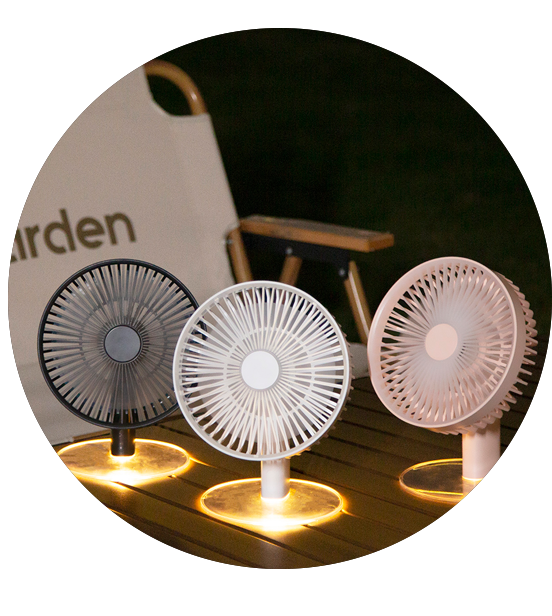 Ultra-thin Desktop Fan with LED Light
