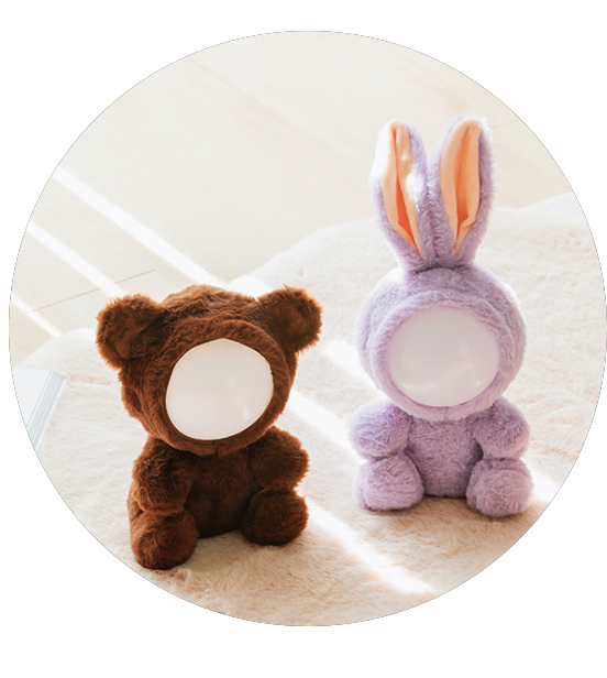 Room night bedside lamp plush animal toy sheep night light for bedroom