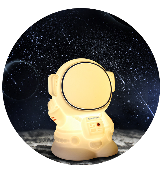 Astronaut Mini Table Lovely Small Led Silicone Lamp Control Colorful Table Lamp Bedroom Baby Gift