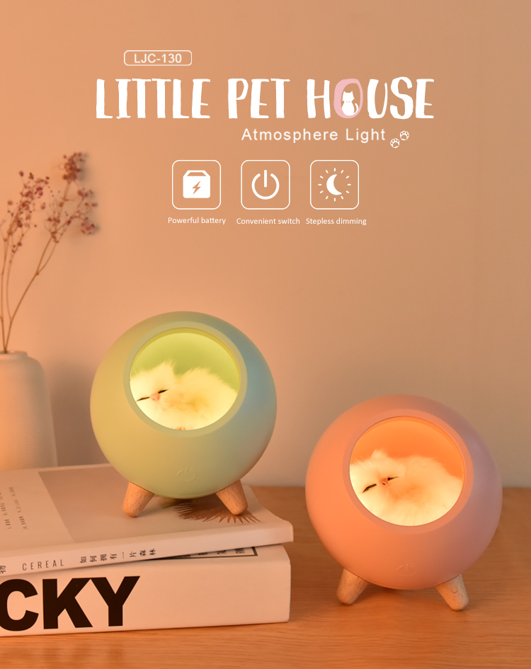 Bedside Round Dim Little Pet House Atmosphere Light